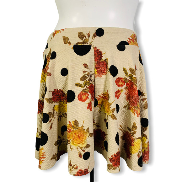 Zara Floral Print Stretch A-Line Skirt Size M - Picture 3 of 7